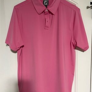 FootJoy Men’s Pink Golf Polo Shirt (Athletic Fit)